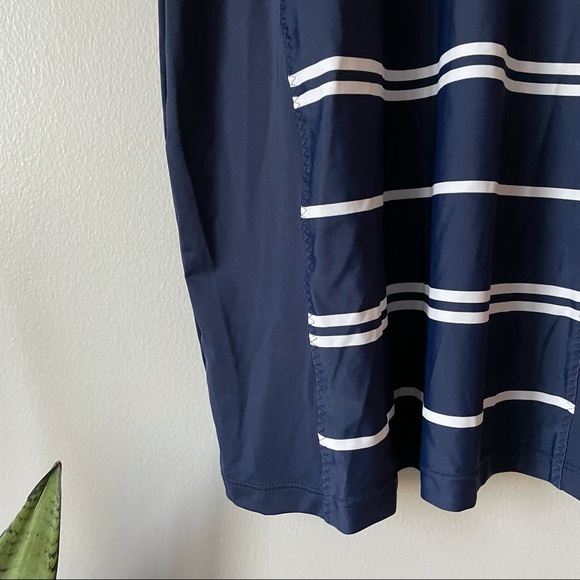 Athleta Caspian Blue Color Block Striped Racerback Swim Dress - Picture 3 of 8